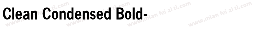 Clean Condensed Bold字体转换